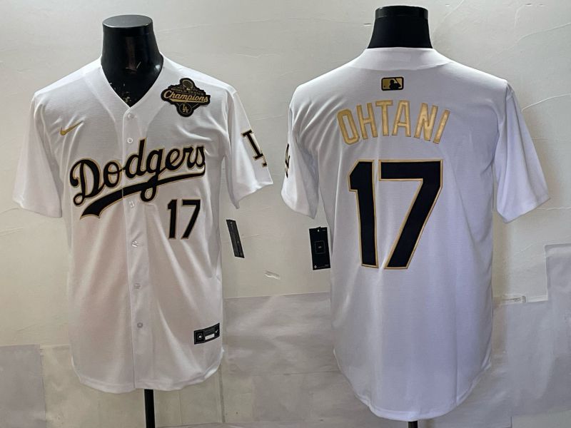 Men 2026 Nike Los Angeles Dodgers #17 Ohtani White Game MLB Jersey 03->los angeles dodgers->MLB Jersey